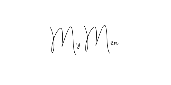 You can use this online signature creator to create a handwritten signature for the name My Men. This is the best online autograph maker. My Men signature style 4 images and pictures png