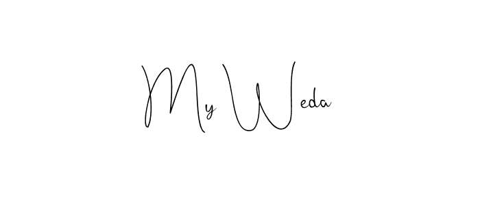 Similarly Andilay-7BmLP is the best handwritten signature design. Signature creator online .You can use it as an online autograph creator for name My Weda. My Weda signature style 4 images and pictures png