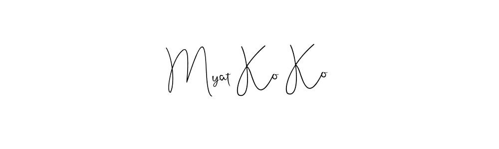 The best way (Andilay-7BmLP) to make a short signature is to pick only two or three words in your name. The name Myat Ko Ko include a total of six letters. For converting this name. Myat Ko Ko signature style 4 images and pictures png