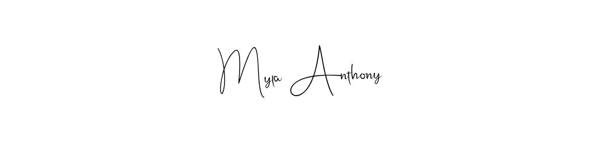 Use a signature maker to create a handwritten signature online. With this signature software, you can design (Andilay-7BmLP) your own signature for name Myla Anthony. Myla Anthony signature style 4 images and pictures png