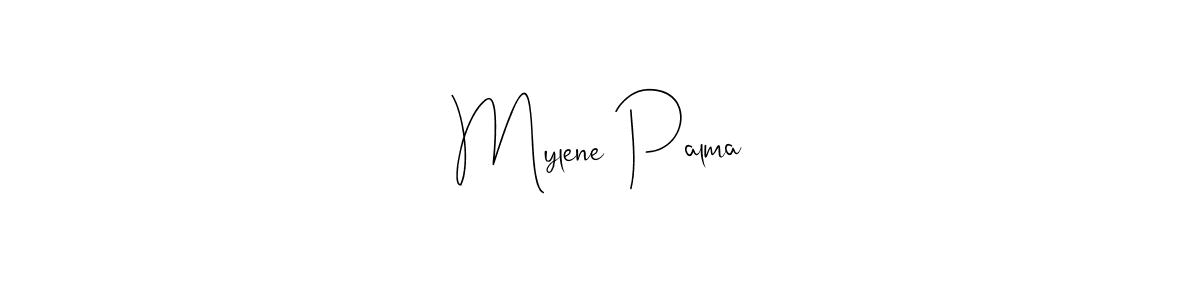 Use a signature maker to create a handwritten signature online. With this signature software, you can design (Andilay-7BmLP) your own signature for name Mylene Palma. Mylene Palma signature style 4 images and pictures png