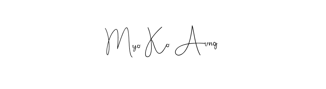 It looks lik you need a new signature style for name Myo Ko Aung. Design unique handwritten (Andilay-7BmLP) signature with our free signature maker in just a few clicks. Myo Ko Aung signature style 4 images and pictures png