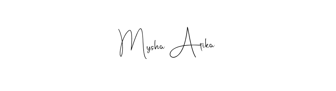 Make a beautiful signature design for name Mysha Atika. Use this online signature maker to create a handwritten signature for free. Mysha Atika signature style 4 images and pictures png