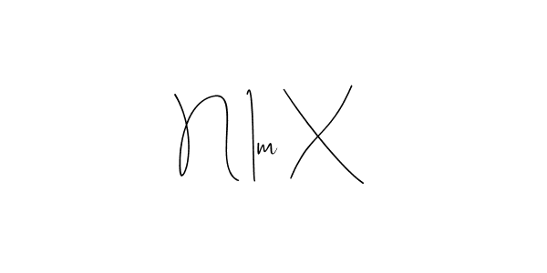 You should practise on your own different ways (Andilay-7BmLP) to write your name (N 1m X) in signature. don't let someone else do it for you. N 1m X signature style 4 images and pictures png