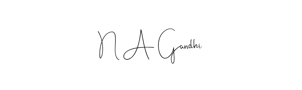 Make a beautiful signature design for name N A Gandhi. With this signature (Andilay-7BmLP) style, you can create a handwritten signature for free. N A Gandhi signature style 4 images and pictures png