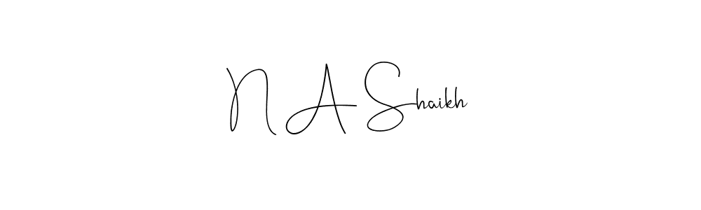Also You can easily find your signature by using the search form. We will create N A Shaikh name handwritten signature images for you free of cost using Andilay-7BmLP sign style. N A Shaikh signature style 4 images and pictures png