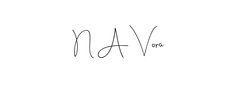 Make a beautiful signature design for name N A Vora. Use this online signature maker to create a handwritten signature for free. N A Vora signature style 4 images and pictures png