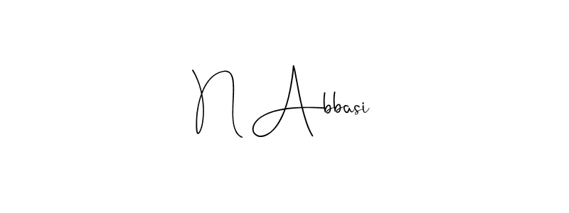 How to make N Abbasi signature? Andilay-7BmLP is a professional autograph style. Create handwritten signature for N Abbasi name. N Abbasi signature style 4 images and pictures png