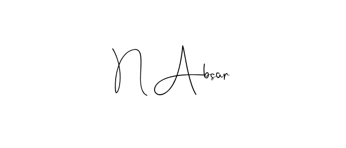 Make a short N Absar signature style. Manage your documents anywhere anytime using Andilay-7BmLP. Create and add eSignatures, submit forms, share and send files easily. N Absar signature style 4 images and pictures png