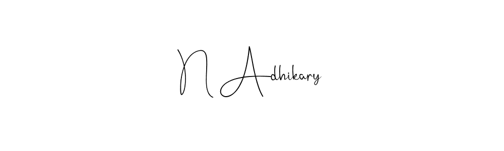 You can use this online signature creator to create a handwritten signature for the name N Adhikary. This is the best online autograph maker. N Adhikary signature style 4 images and pictures png