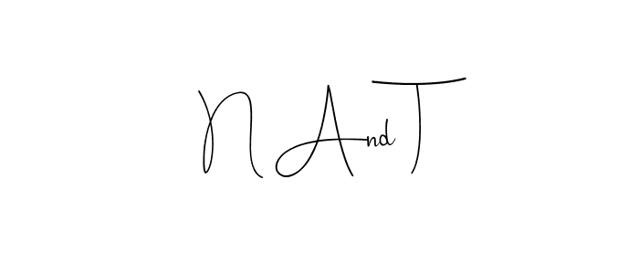 Similarly Andilay-7BmLP is the best handwritten signature design. Signature creator online .You can use it as an online autograph creator for name N And T. N And T signature style 4 images and pictures png