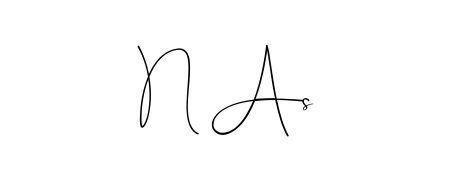 Transform the name N As into a signature masterpiece using Andilay-7BmLP font. Ideal for photographers, artists, and creators looking for watermarks. N As signature style 4 images and pictures png