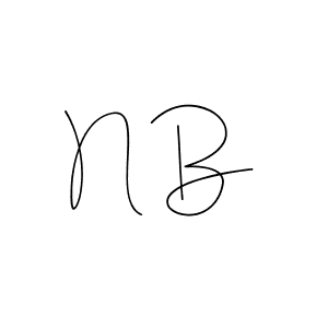 How to make N B signature? Andilay-7BmLP is a professional autograph style. Create handwritten signature for N B name. N B signature style 4 images and pictures png