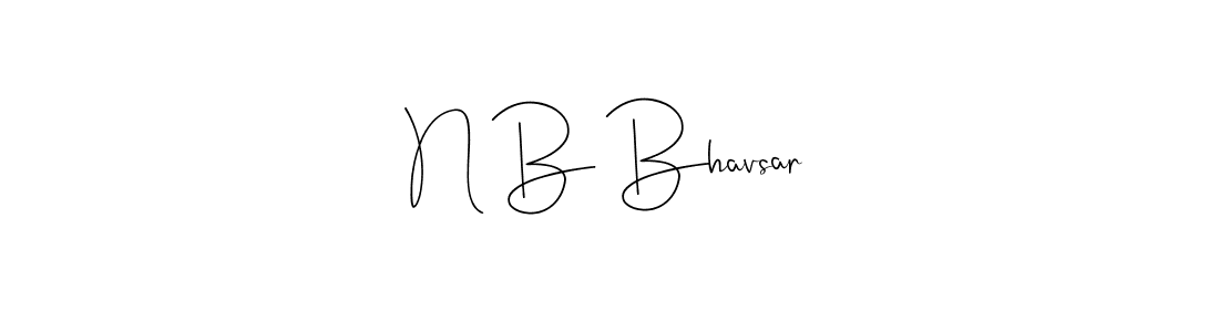 How to make N B Bhavsar name signature. Use Andilay-7BmLP style for creating short signs online. This is the latest handwritten sign. N B Bhavsar signature style 4 images and pictures png