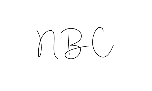 N B C stylish signature style. Best Handwritten Sign (Andilay-7BmLP) for my name. Handwritten Signature Collection Ideas for my name N B C. N B C signature style 4 images and pictures png