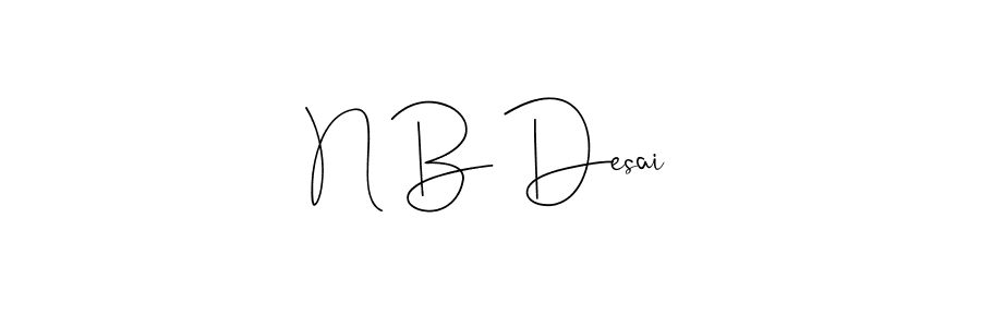 if you are searching for the best signature style for your name N B Desai. so please give up your signature search. here we have designed multiple signature styles  using Andilay-7BmLP. N B Desai signature style 4 images and pictures png