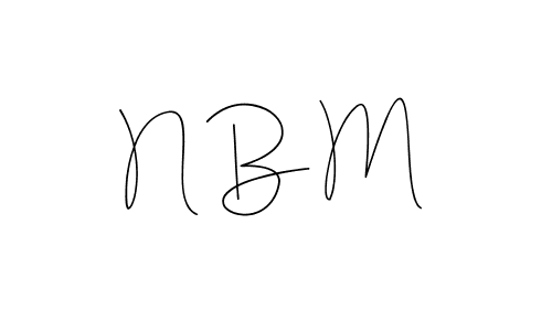 N B M stylish signature style. Best Handwritten Sign (Andilay-7BmLP) for my name. Handwritten Signature Collection Ideas for my name N B M. N B M signature style 4 images and pictures png