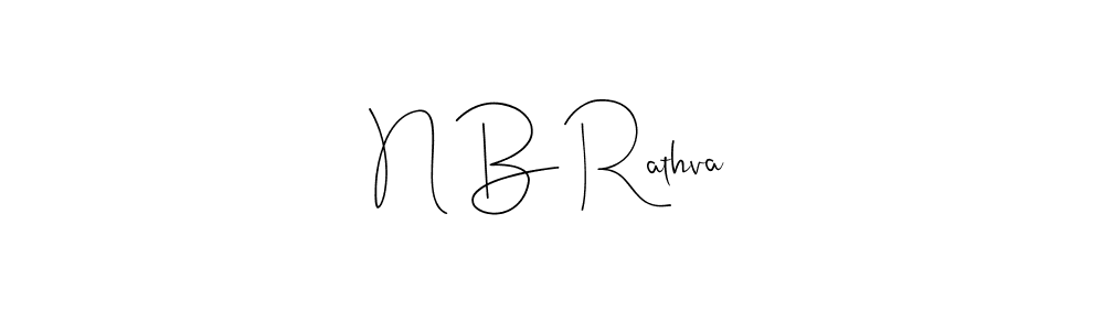 How to make N B Rathva name signature. Use Andilay-7BmLP style for creating short signs online. This is the latest handwritten sign. N B Rathva signature style 4 images and pictures png