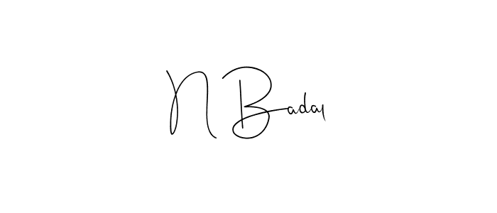 Once you've used our free online signature maker to create your best signature Andilay-7BmLP style, it's time to enjoy all of the benefits that N Badal name signing documents. N Badal signature style 4 images and pictures png
