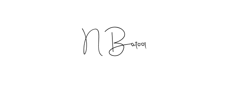 The best way (Andilay-7BmLP) to make a short signature is to pick only two or three words in your name. The name N Batool include a total of six letters. For converting this name. N Batool signature style 4 images and pictures png