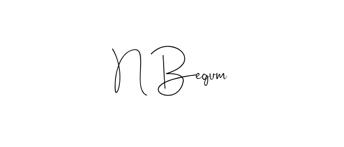 N Begum stylish signature style. Best Handwritten Sign (Andilay-7BmLP) for my name. Handwritten Signature Collection Ideas for my name N Begum. N Begum signature style 4 images and pictures png