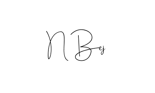 if you are searching for the best signature style for your name N Bej. so please give up your signature search. here we have designed multiple signature styles  using Andilay-7BmLP. N Bej signature style 4 images and pictures png