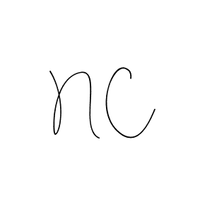 You should practise on your own different ways (Andilay-7BmLP) to write your name (N C) in signature. don't let someone else do it for you. N C signature style 4 images and pictures png