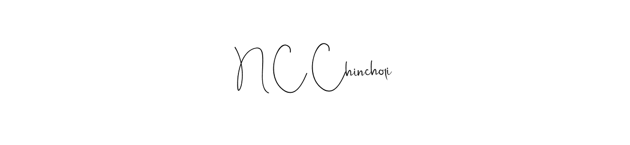 The best way (Andilay-7BmLP) to make a short signature is to pick only two or three words in your name. The name N C Chincholi include a total of six letters. For converting this name. N C Chincholi signature style 4 images and pictures png