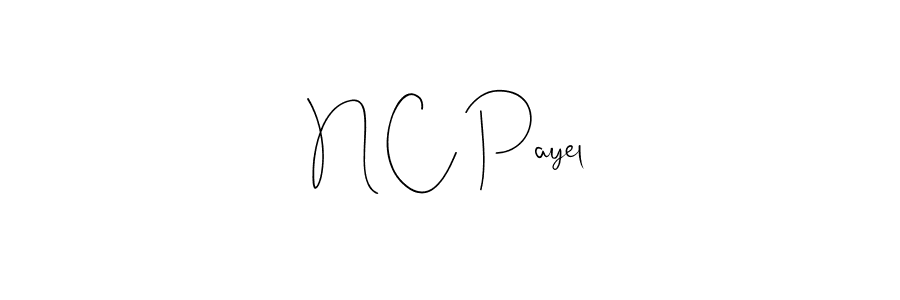 Also You can easily find your signature by using the search form. We will create N C Payel name handwritten signature images for you free of cost using Andilay-7BmLP sign style. N C Payel signature style 4 images and pictures png