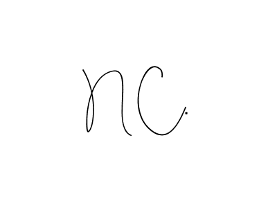 Make a beautiful signature design for name N C.. With this signature (Andilay-7BmLP) style, you can create a handwritten signature for free. N C. signature style 4 images and pictures png