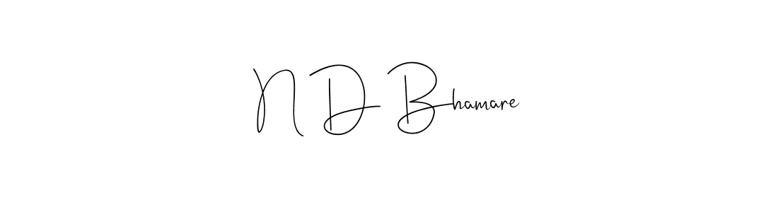 You should practise on your own different ways (Andilay-7BmLP) to write your name (N D Bhamare) in signature. don't let someone else do it for you. N D Bhamare signature style 4 images and pictures png