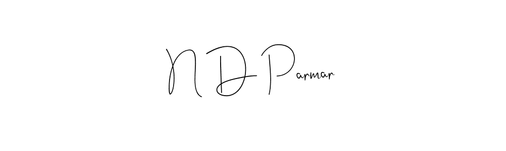 Also we have N D Parmar name is the best signature style. Create professional handwritten signature collection using Andilay-7BmLP autograph style. N D Parmar signature style 4 images and pictures png