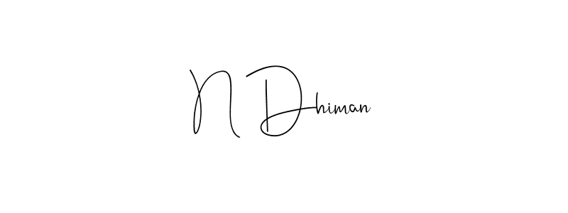 Make a beautiful signature design for name N Dhiman. Use this online signature maker to create a handwritten signature for free. N Dhiman signature style 4 images and pictures png