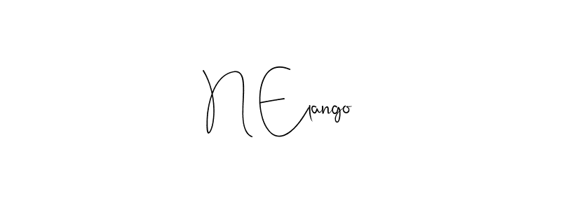 You should practise on your own different ways (Andilay-7BmLP) to write your name (N Elango) in signature. don't let someone else do it for you. N Elango signature style 4 images and pictures png