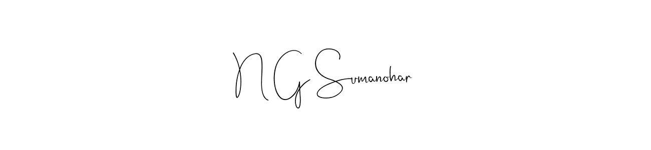 Make a beautiful signature design for name N G Sumanohar. Use this online signature maker to create a handwritten signature for free. N G Sumanohar signature style 4 images and pictures png