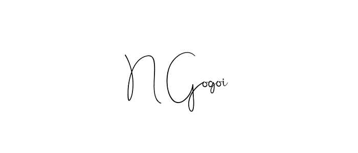 N Gogoi stylish signature style. Best Handwritten Sign (Andilay-7BmLP) for my name. Handwritten Signature Collection Ideas for my name N Gogoi. N Gogoi signature style 4 images and pictures png