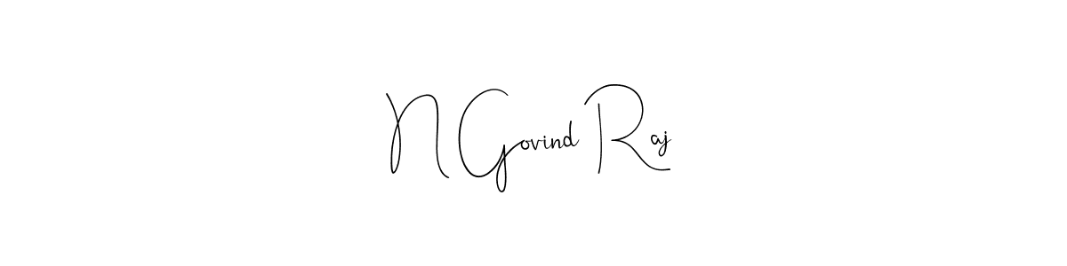 Andilay-7BmLP is a professional signature style that is perfect for those who want to add a touch of class to their signature. It is also a great choice for those who want to make their signature more unique. Get N Govind Raj name to fancy signature for free. N Govind Raj signature style 4 images and pictures png