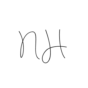 N H stylish signature style. Best Handwritten Sign (Andilay-7BmLP) for my name. Handwritten Signature Collection Ideas for my name N H. N H signature style 4 images and pictures png