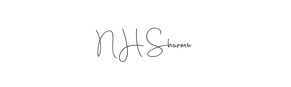 How to make N H Sharma name signature. Use Andilay-7BmLP style for creating short signs online. This is the latest handwritten sign. N H Sharma signature style 4 images and pictures png
