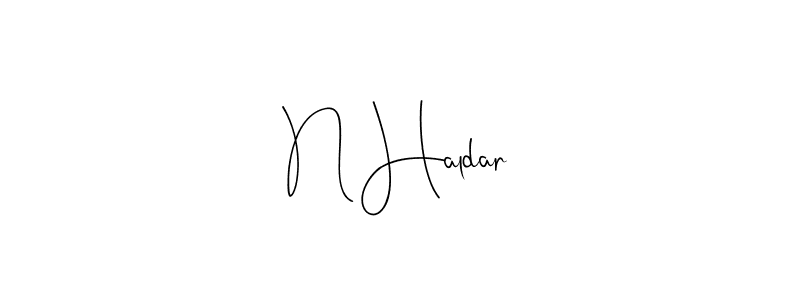 Use a signature maker to create a handwritten signature online. With this signature software, you can design (Andilay-7BmLP) your own signature for name N Haldar. N Haldar signature style 4 images and pictures png