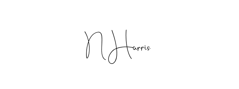 You should practise on your own different ways (Andilay-7BmLP) to write your name (N Harris) in signature. don't let someone else do it for you. N Harris signature style 4 images and pictures png