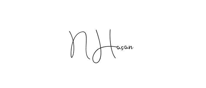 How to make N Hasan signature? Andilay-7BmLP is a professional autograph style. Create handwritten signature for N Hasan name. N Hasan signature style 4 images and pictures png
