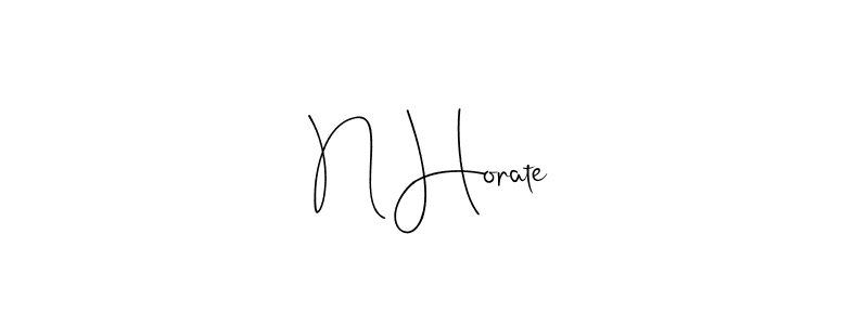 Make a beautiful signature design for name N Horate. Use this online signature maker to create a handwritten signature for free. N Horate signature style 4 images and pictures png