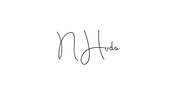 How to Draw N Huda signature style? Andilay-7BmLP is a latest design signature styles for name N Huda. N Huda signature style 4 images and pictures png
