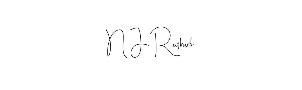 The best way (Andilay-7BmLP) to make a short signature is to pick only two or three words in your name. The name N J Rathod include a total of six letters. For converting this name. N J Rathod signature style 4 images and pictures png