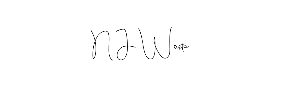 Here are the top 10 professional signature styles for the name N J Wasta. These are the best autograph styles you can use for your name. N J Wasta signature style 4 images and pictures png