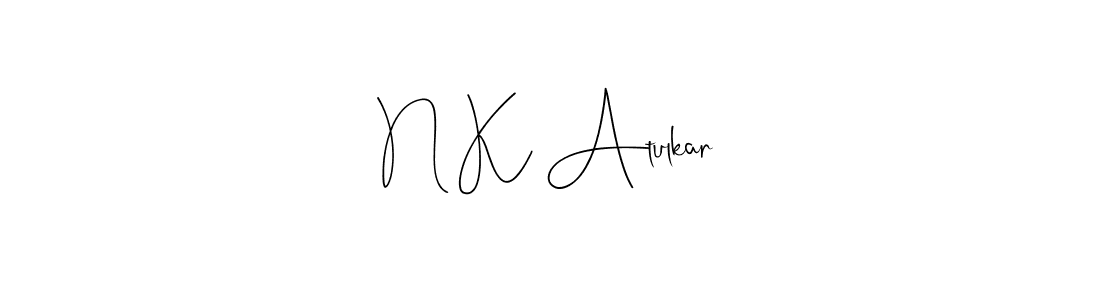 Similarly Andilay-7BmLP is the best handwritten signature design. Signature creator online .You can use it as an online autograph creator for name N K Atulkar. N K Atulkar signature style 4 images and pictures png