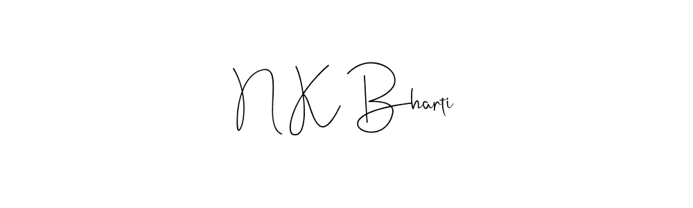 Use a signature maker to create a handwritten signature online. With this signature software, you can design (Andilay-7BmLP) your own signature for name N K Bharti. N K Bharti signature style 4 images and pictures png