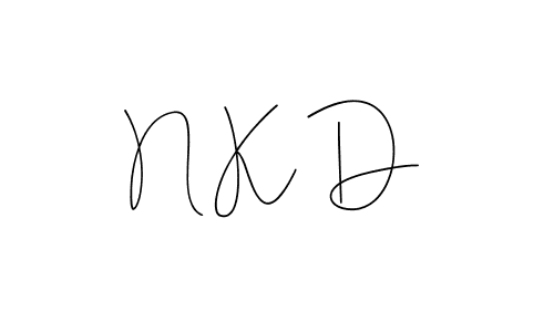 Make a beautiful signature design for name N K D. Use this online signature maker to create a handwritten signature for free. N K D signature style 4 images and pictures png