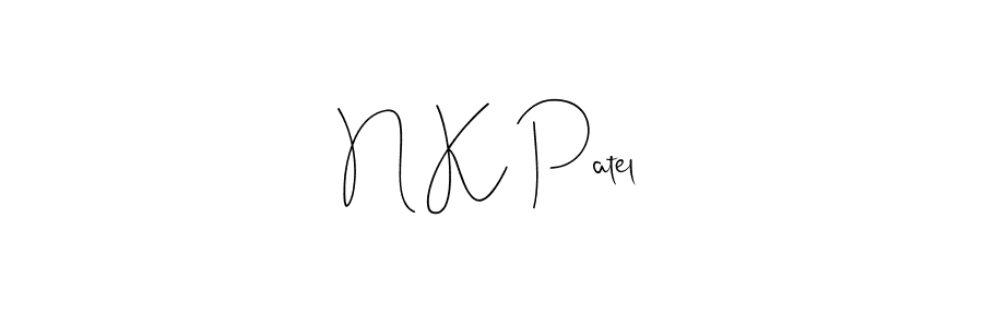 Make a beautiful signature design for name N K Patel. Use this online signature maker to create a handwritten signature for free. N K Patel signature style 4 images and pictures png